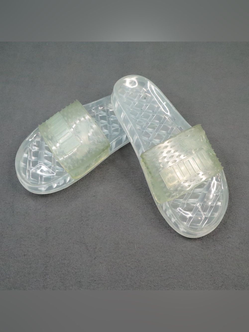 PUMA Fenty Rihanna Jelly Slides Clear Mint Green Sandals Women’s Size 6